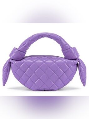 Quilted Lavender Top-Handle Womenβs Bag